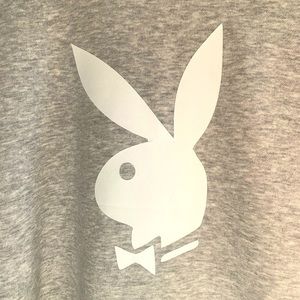 Grey sweatshirt w/ playboy decal